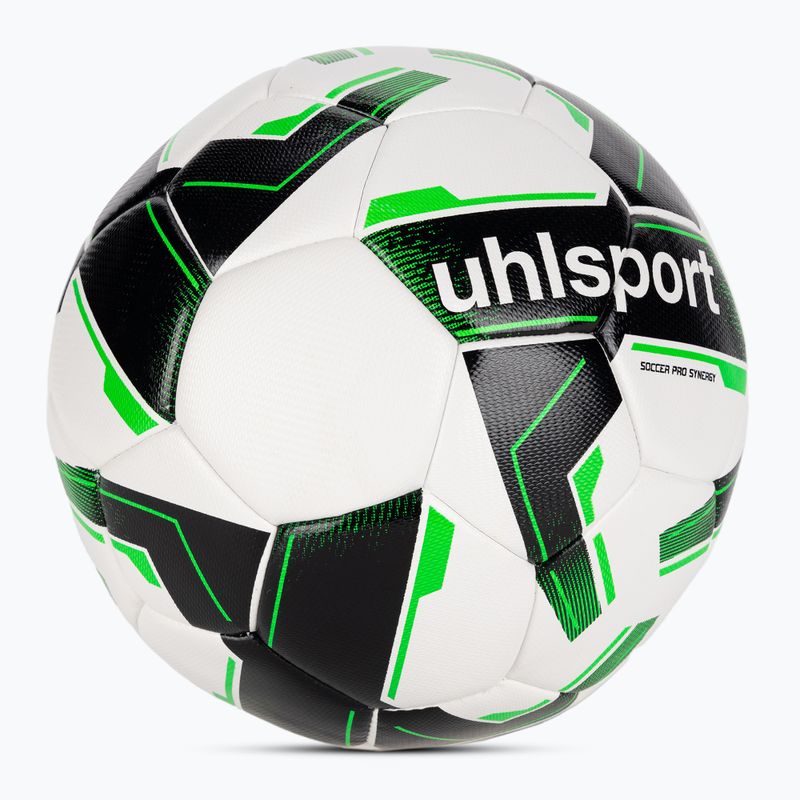 Pallone da calcio uhlsport Soccer Pro Synergy bianco/nero/verde fluo taglia 3 2