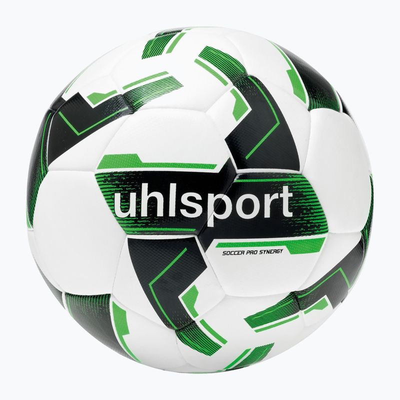 Pallone da calcio uhlsport Soccer Pro Synergy bianco/nero/verde fluo taglia 3 4