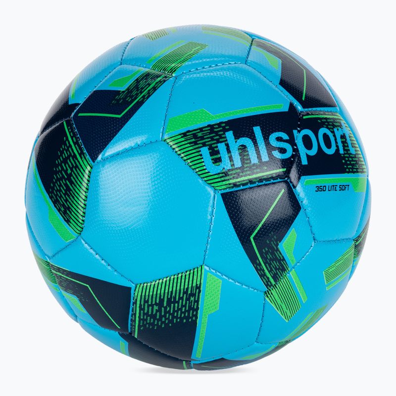 Calcio uhlsport Lite Soft 350 blu ghiaccio / marina / verde fluo dimensioni 5 2