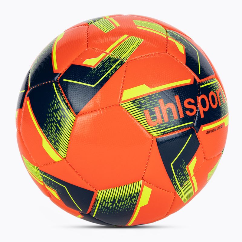 Pallone da calcio uhlsport Lite Soft 290 rosso fluo/navy/giallo fluo taglia 5 2