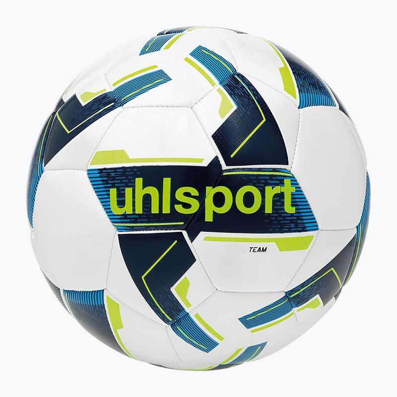 Calcio uhlsport squadra bianco / marina / giallo fluo dimensioni 4 4