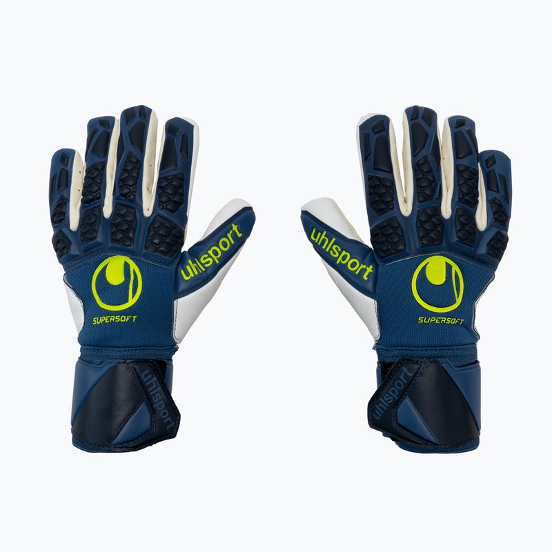Guanto da portiere da bambino uhlsport Hyperact Supersoft HN blu navy