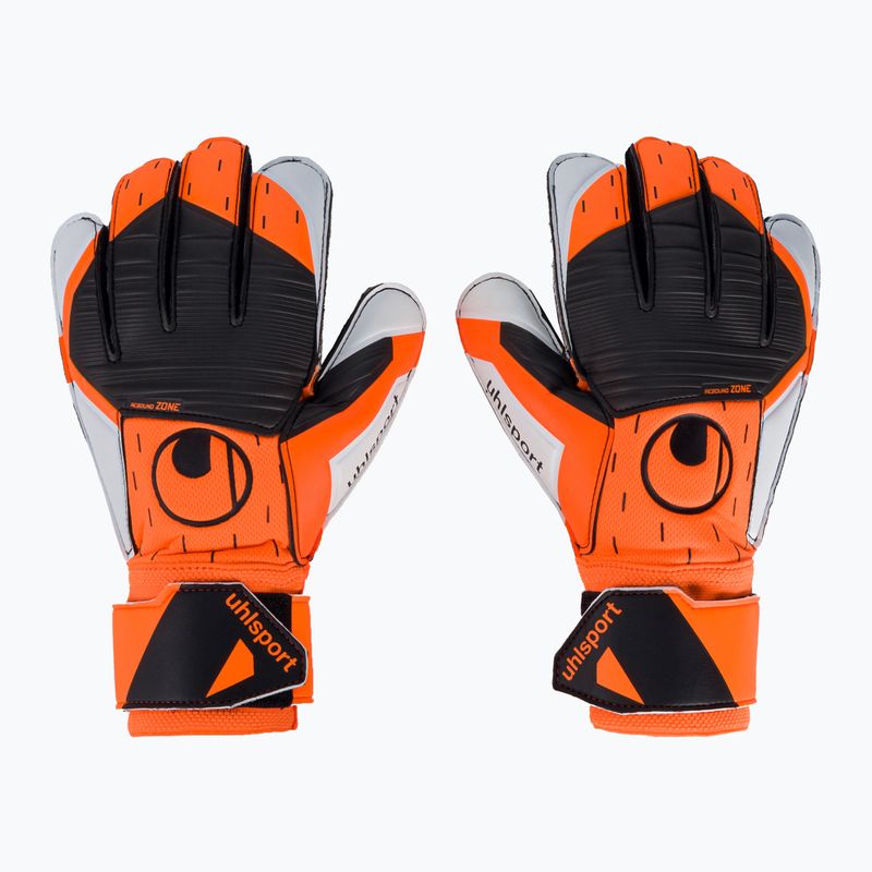 Guanti da portiere uhlsport Soft Resist+ arancio neon/bianco/nero
