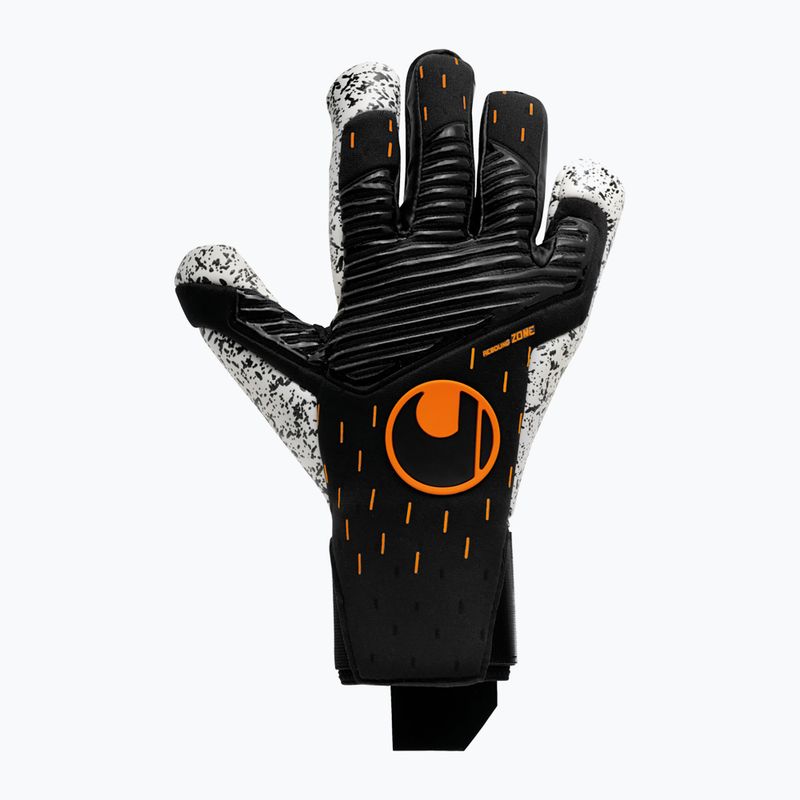 Guanti da portiere Uhlsport Speed Contact Supergrip+ nero/bianco/arancio neon 5