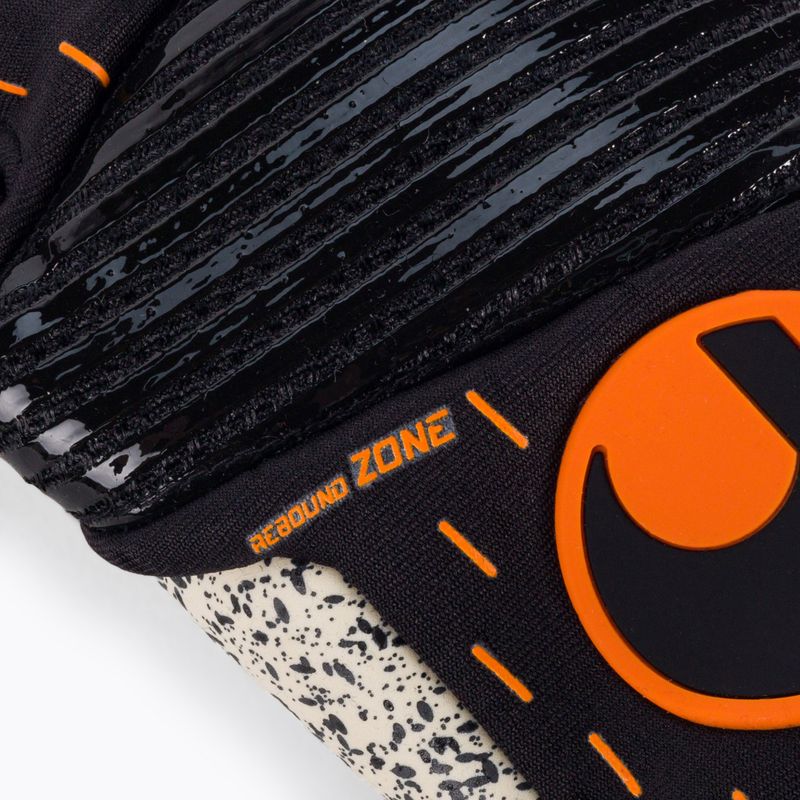 Guanti da portiere Uhlsport Speed Contact Supergrip+ Reflex nero/bianco/arancio neon 3