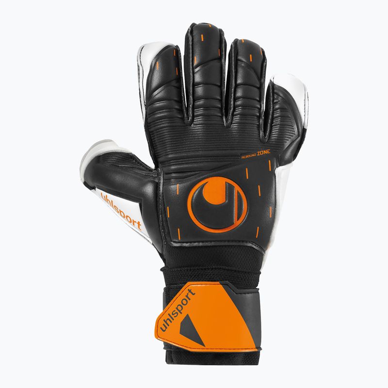Guanti da portiere Uhlsport Speed Contact Soft Flex Frame nero/bianco/arancio neon 5