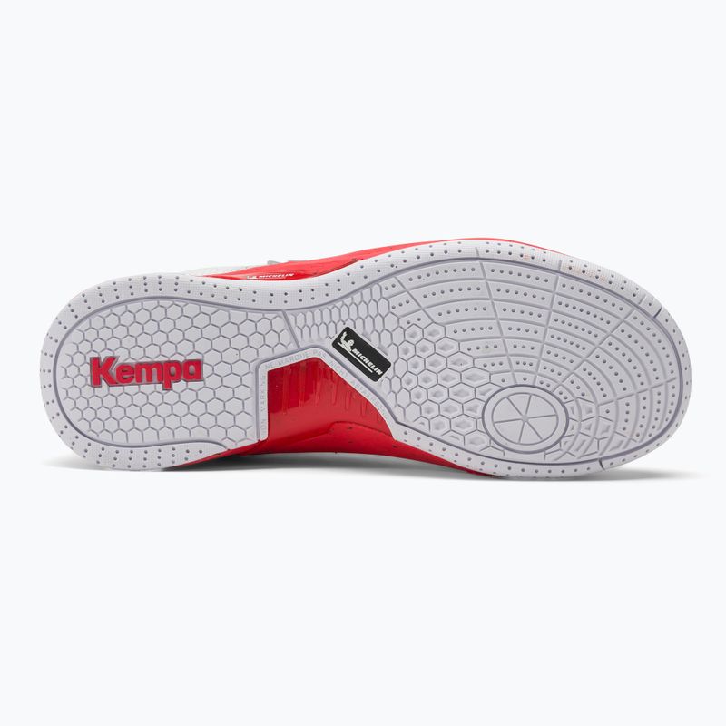 Scarpe da pallamano Kempa Attack One 2.0 uomo bianco/rosso 5