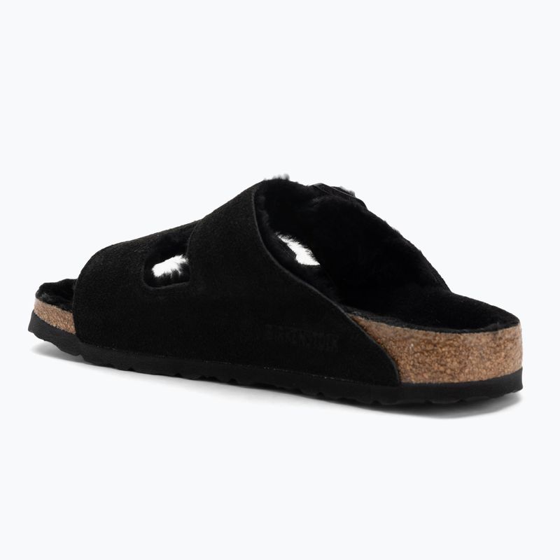 BIRKENSTOCK Arizona Shearling SL Infradito stretto nero 3