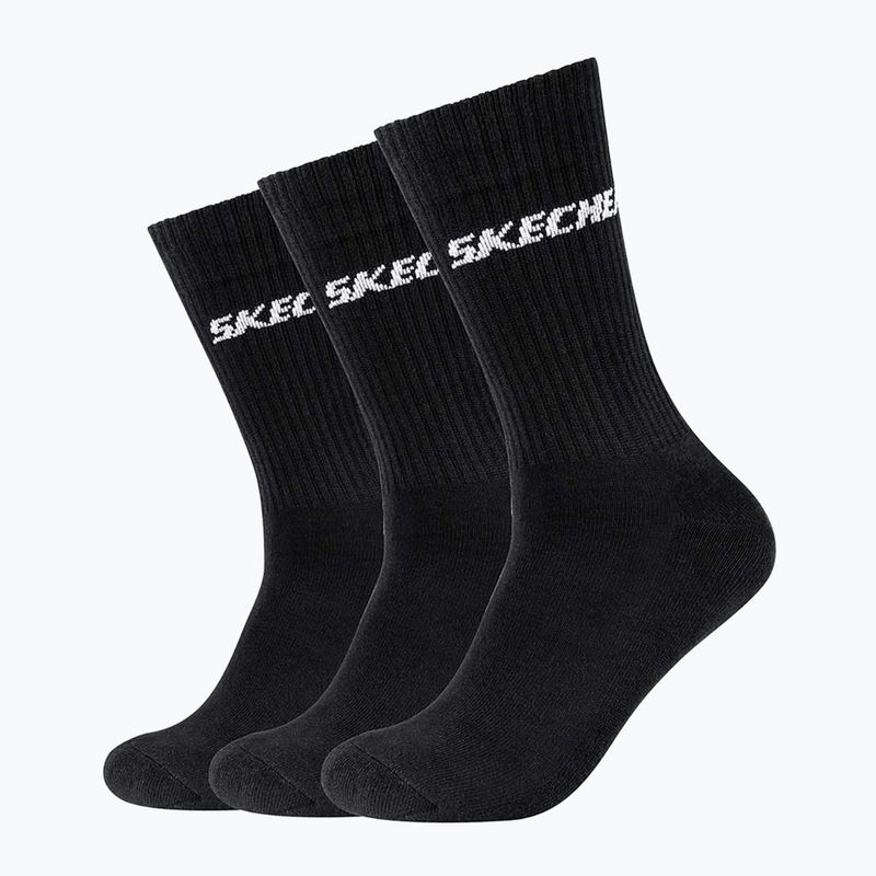 Skechers Cushioned calze da tennis lunghe 3 paia nero