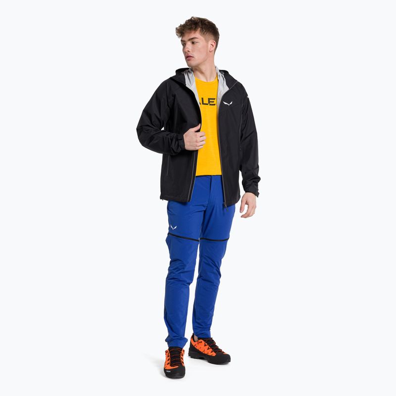 Giacca da pioggia Salewa da uomo Puez Aqua 3 PTX nero out 2
