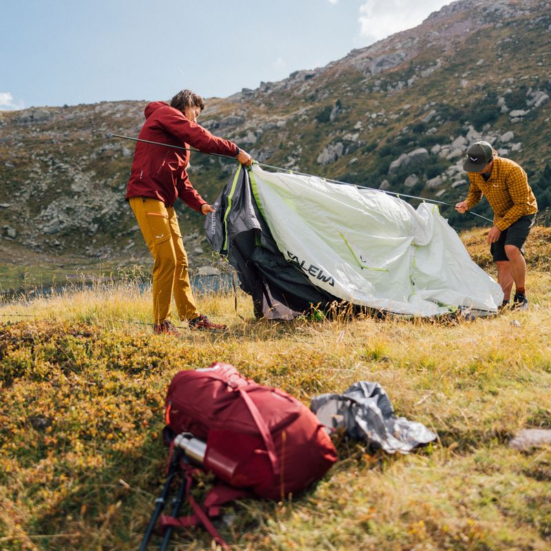Salewa Litetrek III grigio chiaro/cactus Tenda da trekking per 3 persone 5