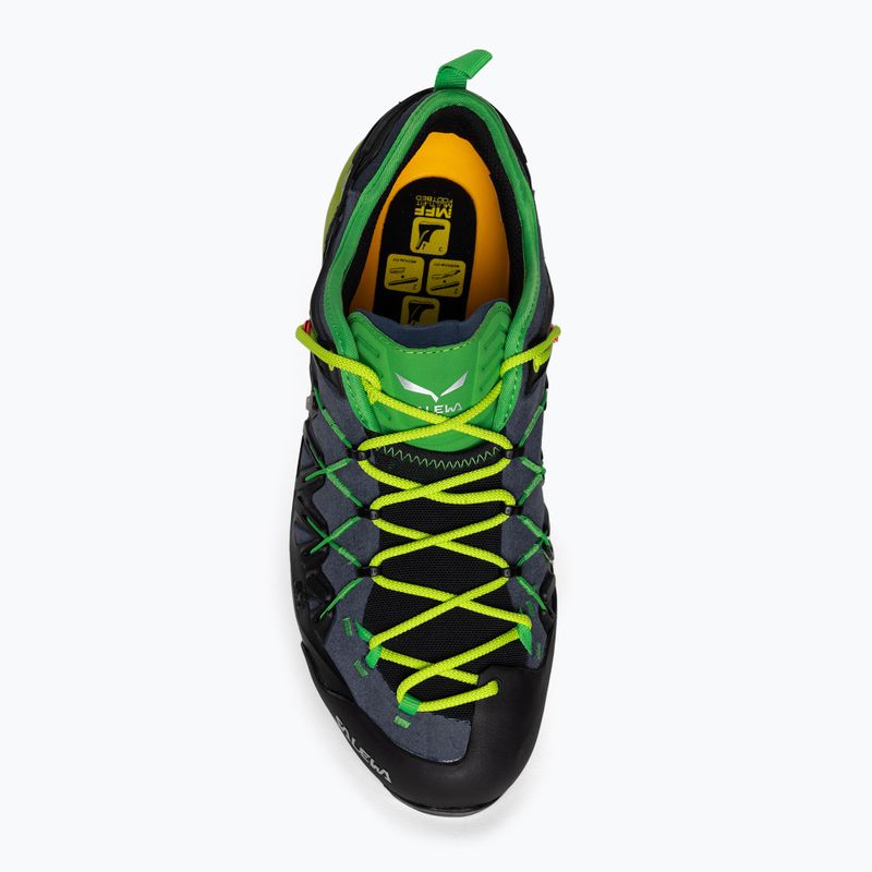 Scarpa da avvicinamento Salewa Wildfire Edge da uomo, blu ombra/giallo fluo 6