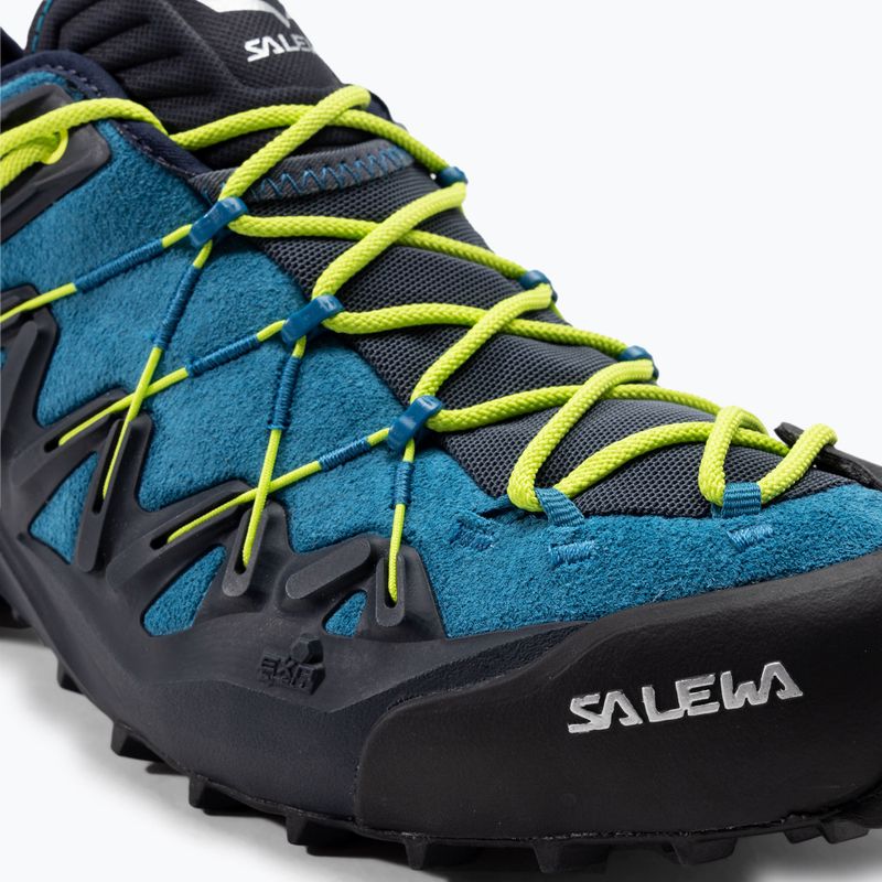 Scarpa da avvicinamento Salewa Wildfire Edge premium navy/giallo fluo da uomo 7