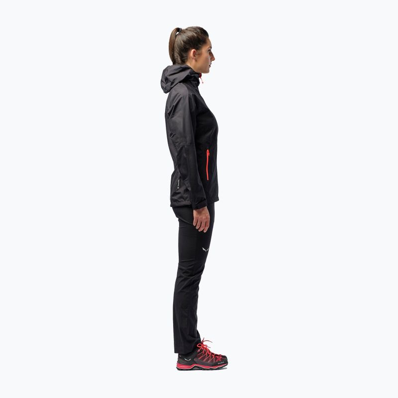 Giacca da pioggia Salewa da donna Puez Aqua 3 PTX nero/fluo corallo 5
