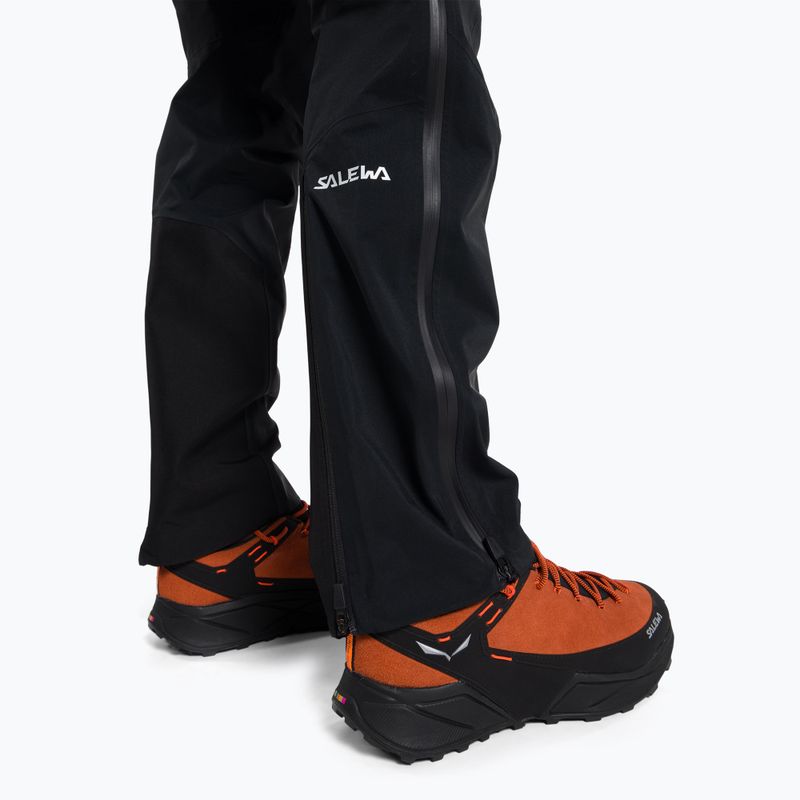 Pantaloni a membrana Salewa Ortles 4 GTX Pro da uomo, nero out 5