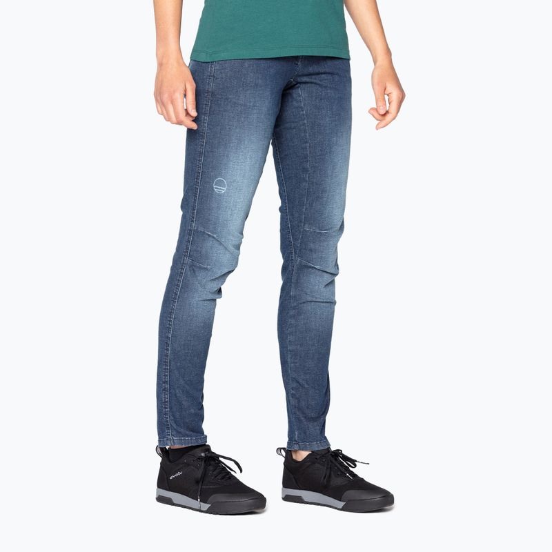 Pantaloni da arrampicata da donna Wild Country Session Denim jeans blu chiaro 3