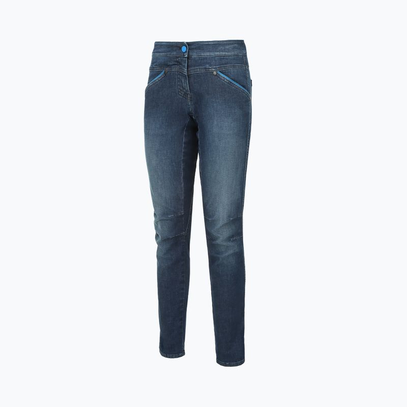 Pantaloni da arrampicata da donna Wild Country Session Denim jeans blu chiaro 4
