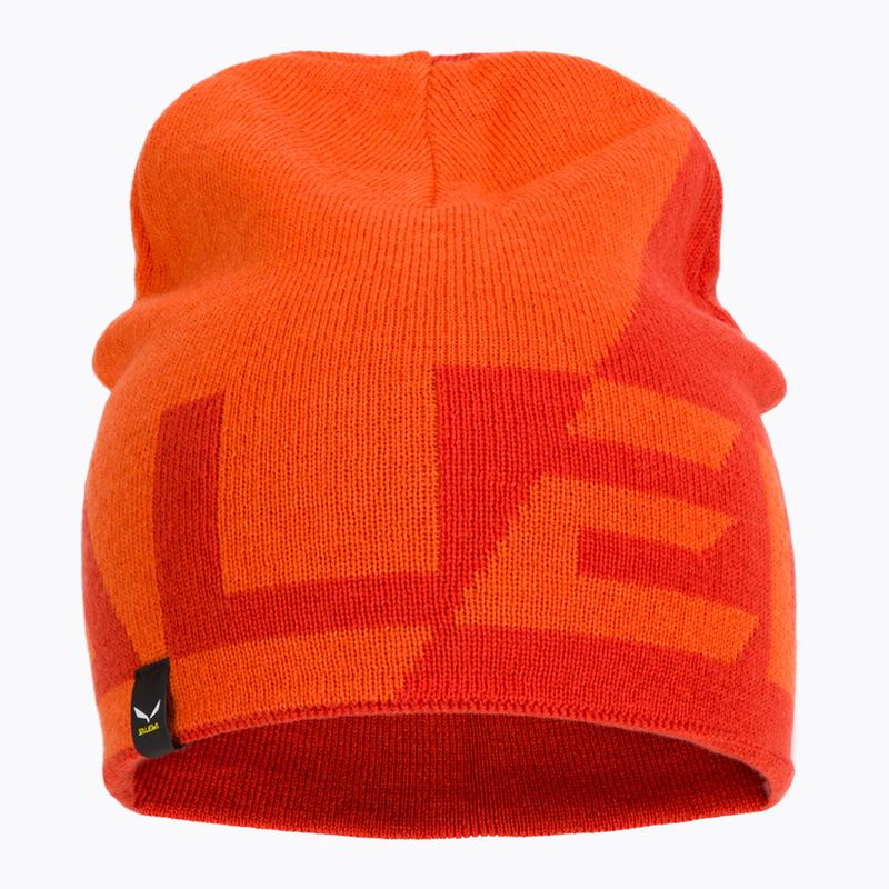 Salewa Antelao 2 Berretto invernale reversibile in lana rosso arancio/scuro 2