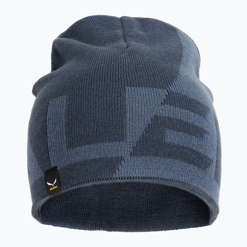 Salewa Antelao 2 Berretto invernale reversibile in lana blu ombra/pietra focaia 2