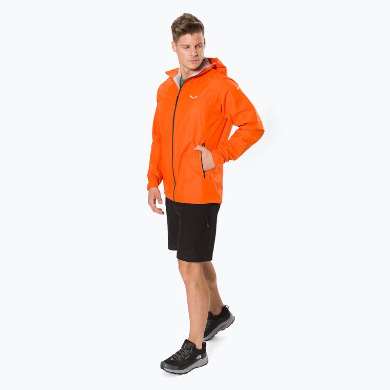 Giacca da pioggia Salewa da uomo Puez Aqua 3 PTX rosso/arancio 2