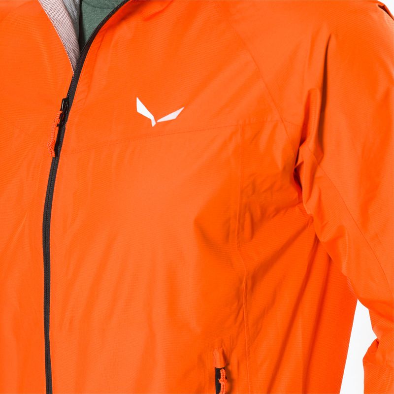 Giacca da pioggia Salewa da uomo Puez Aqua 3 PTX rosso/arancio 5