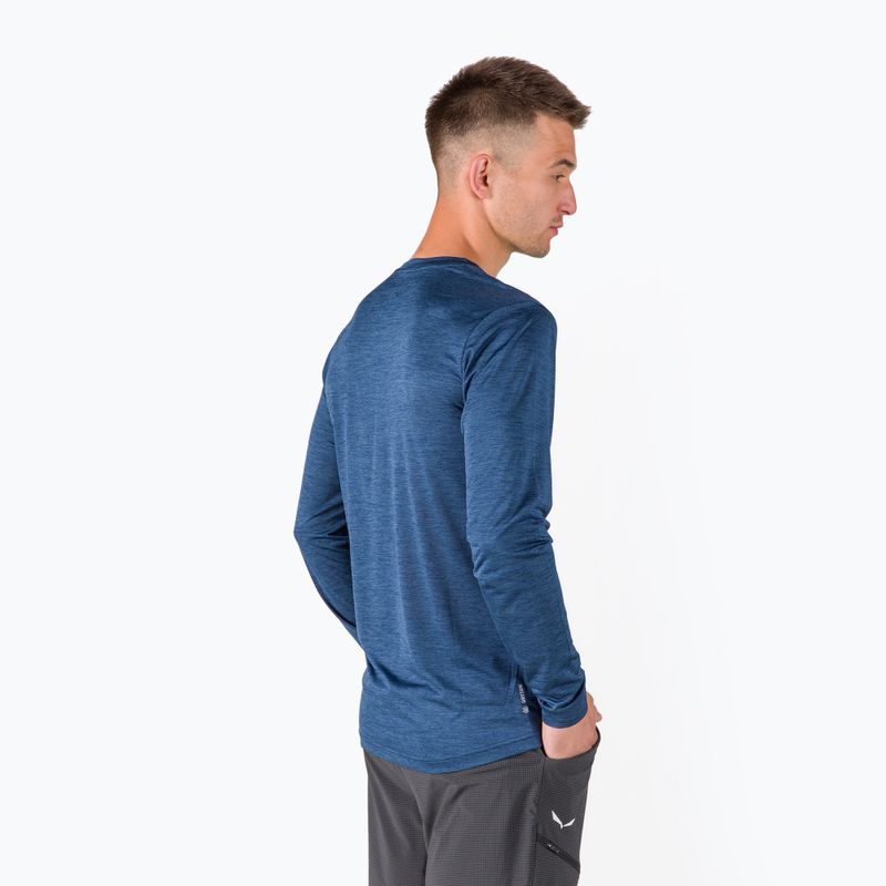 Maniche lunghe trekking da uomo Salewa Puez Melange Dry denim melange scuro 3