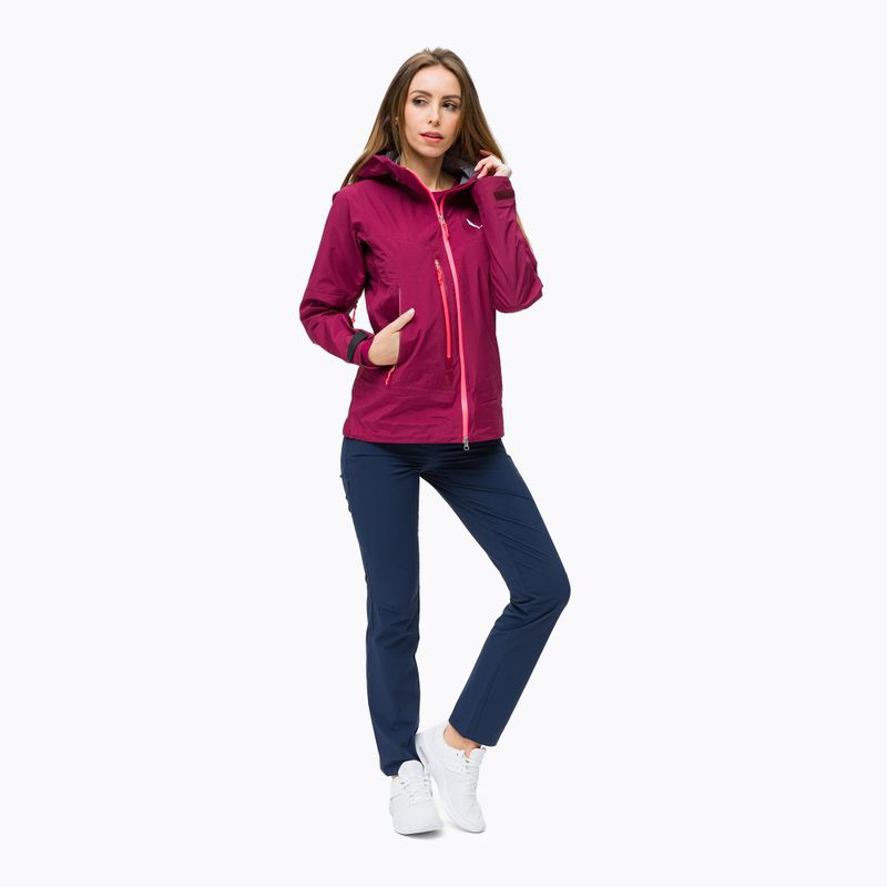 Giacca da pioggia Salewa da donna Sella Responsive rosso rodo 2
