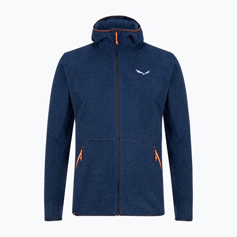 Felpa trekking da uomo Salewa Nuvolo PL in denim scuro melange 4