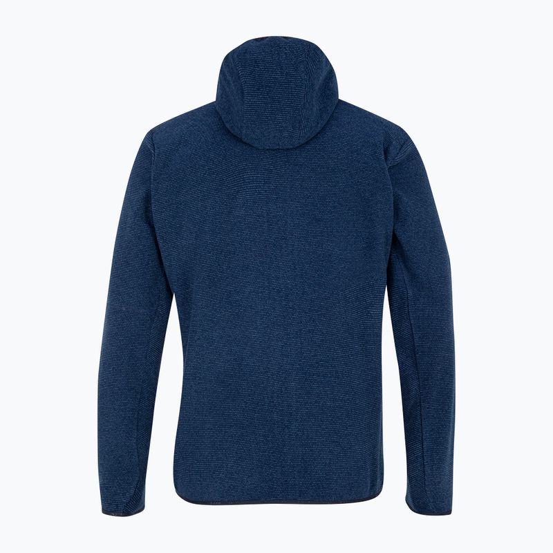 Felpa trekking da uomo Salewa Nuvolo PL in denim scuro melange 6