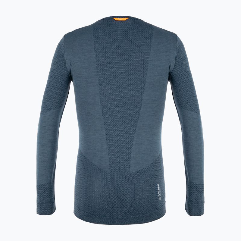 Maglia termica attiva a maniche lunghe da uomo Salewa Zebru Med Warm AMR dark denim 7