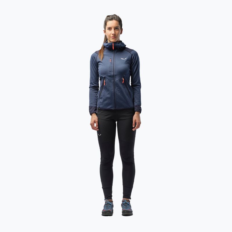 Giacca da trekking da donna Salewa Agner Hybrid PL/DST FZ Hoody navy blazer melange 2