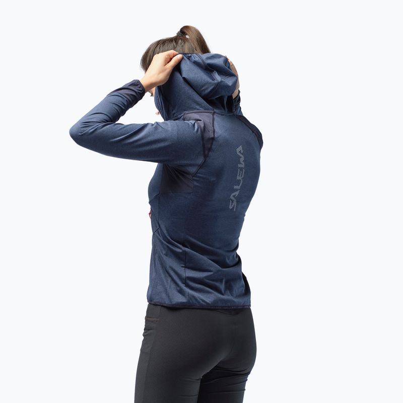 Giacca da trekking da donna Salewa Agner Hybrid PL/DST FZ Hoody navy blazer melange 6