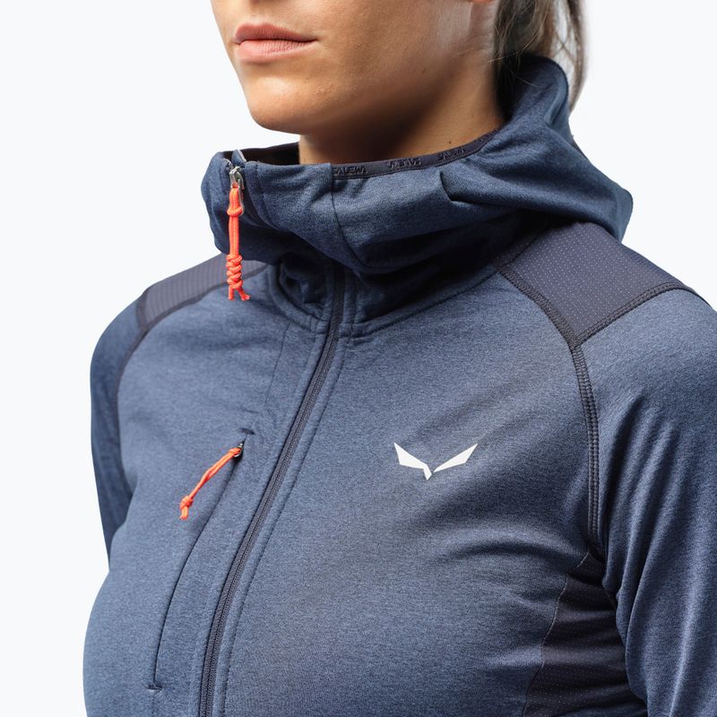 Giacca da trekking da donna Salewa Agner Hybrid PL/DST FZ Hoody navy blazer melange 7