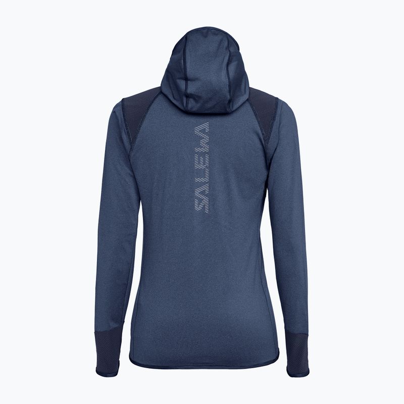Giacca da trekking da donna Salewa Agner Hybrid PL/DST FZ Hoody navy blazer melange 9