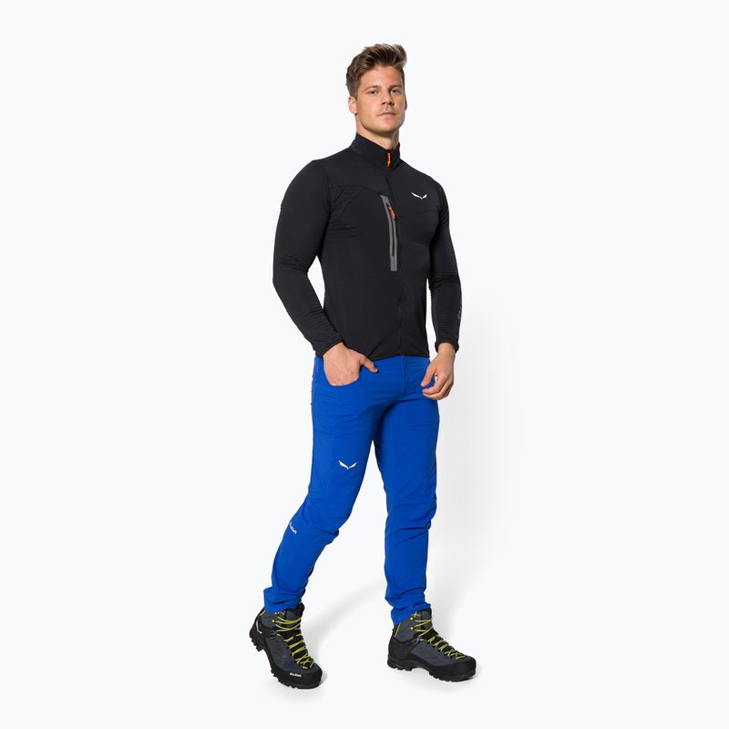 Felpa trekking da uomo Salewa Pedroc nero melange 2