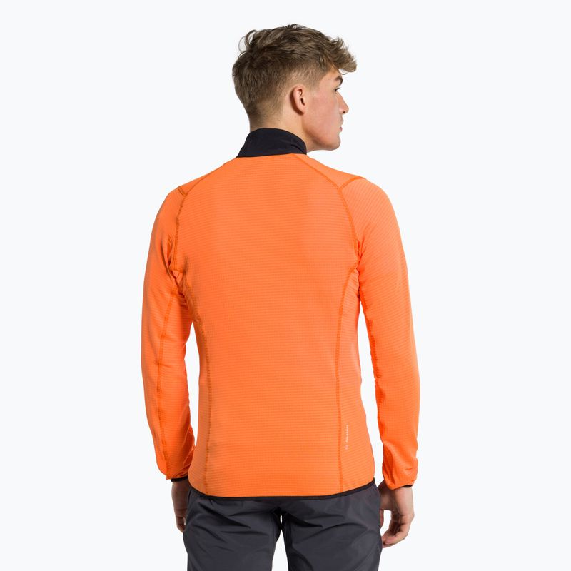 Felpa trekking da uomo Salewa Pedroc rosso arancio melange 3