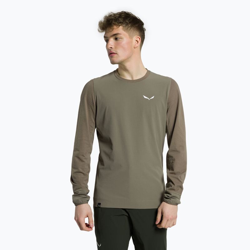 Salewa Lavaredo Hemp Print Uomo manica lunga da arrampicata con cavo bungee