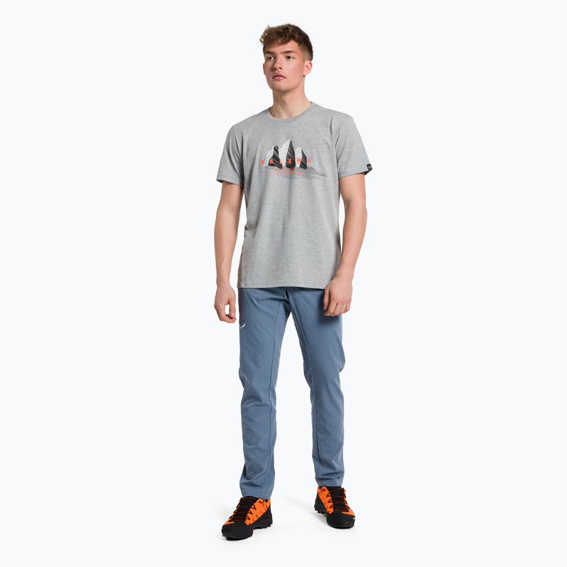 Maglietta da trekking Salewa Lines Graphic Dry grigio erica da uomo 2