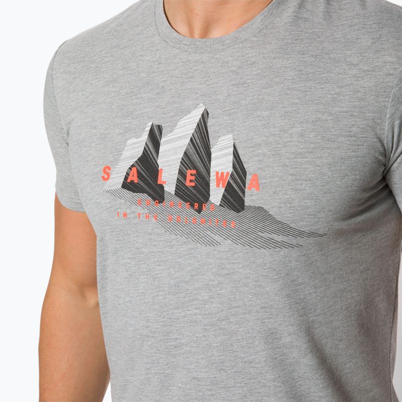 Maglietta da trekking Salewa Lines Graphic Dry grigio erica da uomo 4