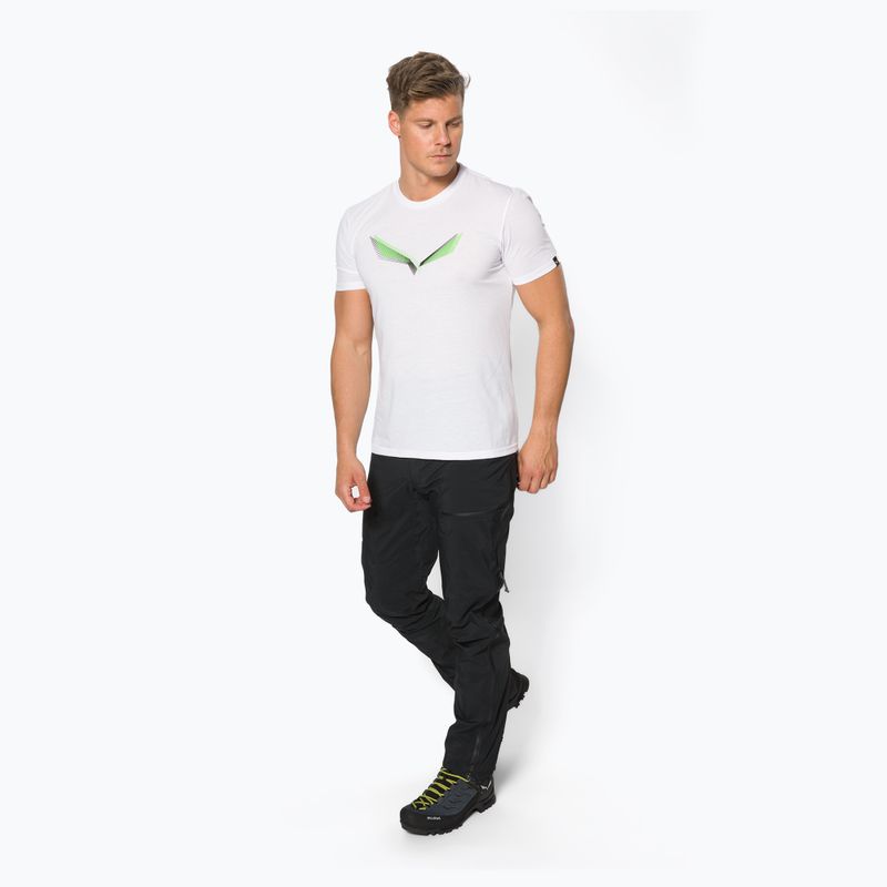Maglietta da trekking Salewa Lines Graphic Dry optical bianca da uomo 2