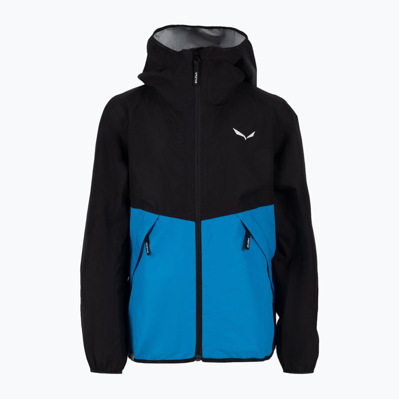 Salewa Aqua PTX, giacca da pioggia per bambini, nero out