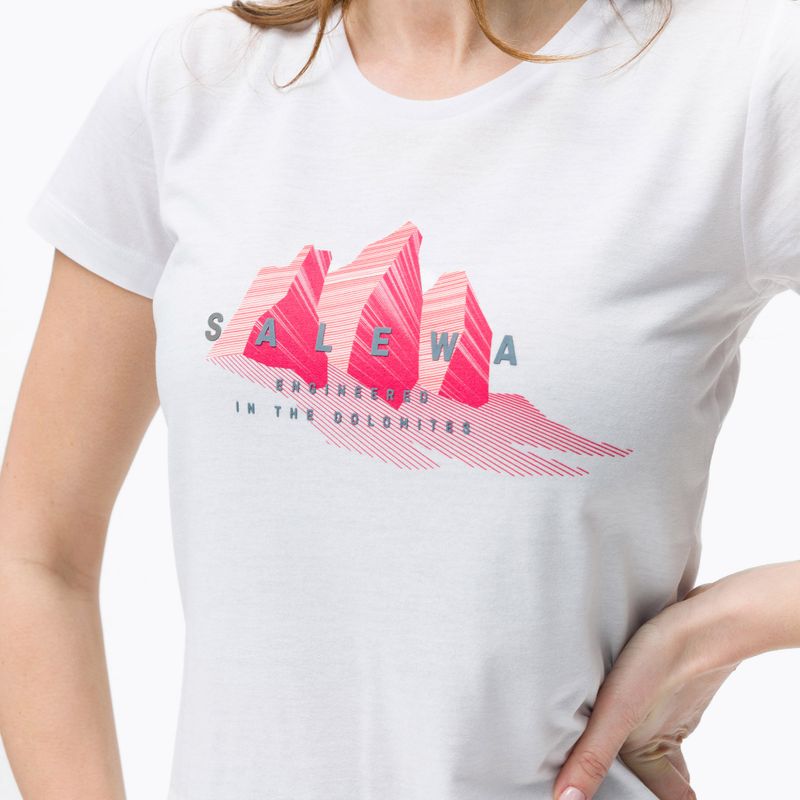 Maglietta trekking donna Salewa Lines Graphic Dry bianco ottico 4