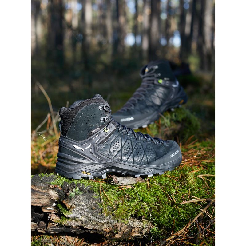 Scarpe da trekking da uomo Salewa Alp Trainer 2 Mid GTX nero/nero 12