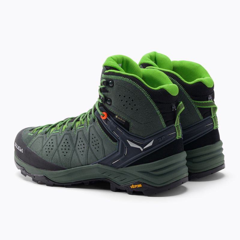 Scarponi da trekking da uomo Salewa Alp Trainer 2 Mid GTX verde grezzo/rana pallida 3