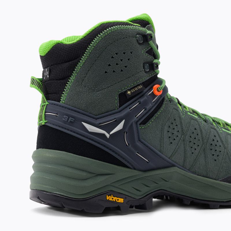 Scarponi da trekking da uomo Salewa Alp Trainer 2 Mid GTX verde grezzo/rana pallida 8