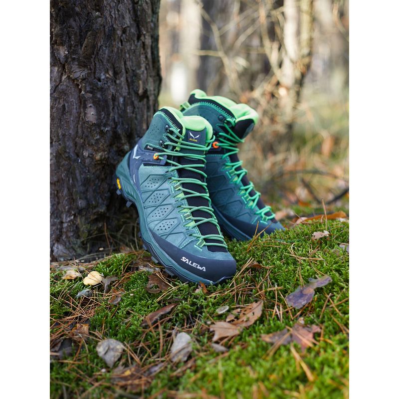 Scarponi da trekking da uomo Salewa Alp Trainer 2 Mid GTX verde grezzo/rana pallida 12