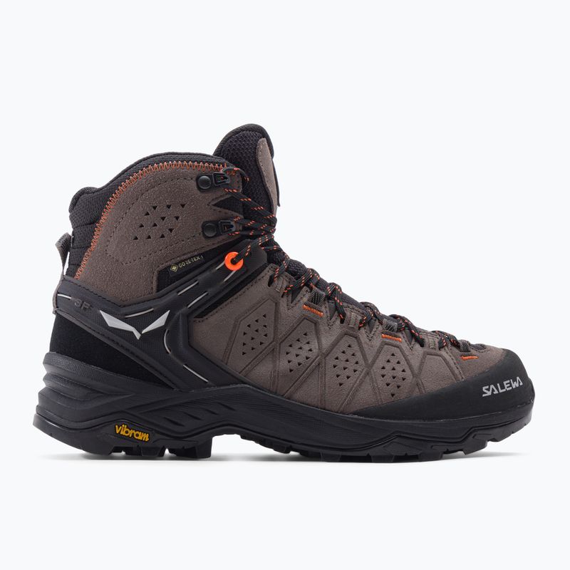 Scarponi da trekking da uomo Salewa Alp Trainer 2 Mid GTX wallnut/arancio fluo 2