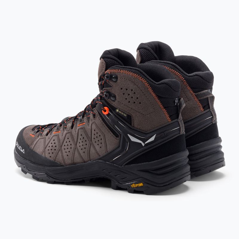 Scarponi da trekking da uomo Salewa Alp Trainer 2 Mid GTX wallnut/arancio fluo 3