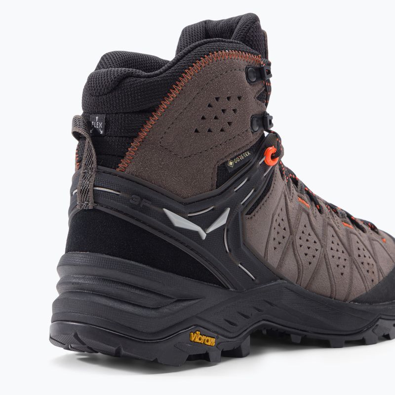 Scarponi da trekking da uomo Salewa Alp Trainer 2 Mid GTX wallnut/arancio fluo 8