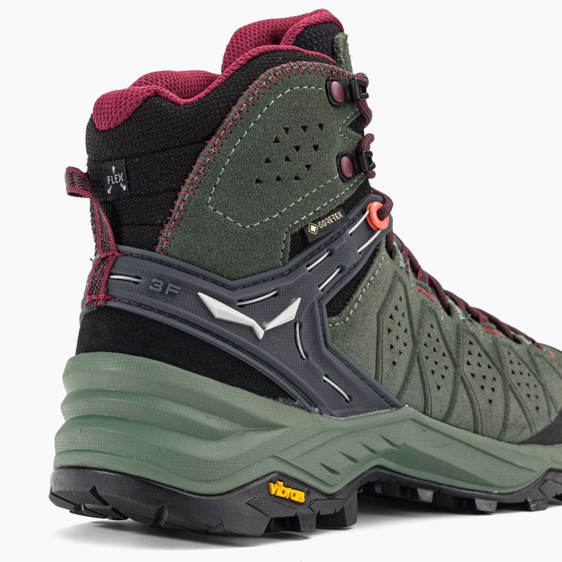 Stivali da trekking da donna Salewa Alp Trainer 2 Mid GTX verde anatra/rododendro 9